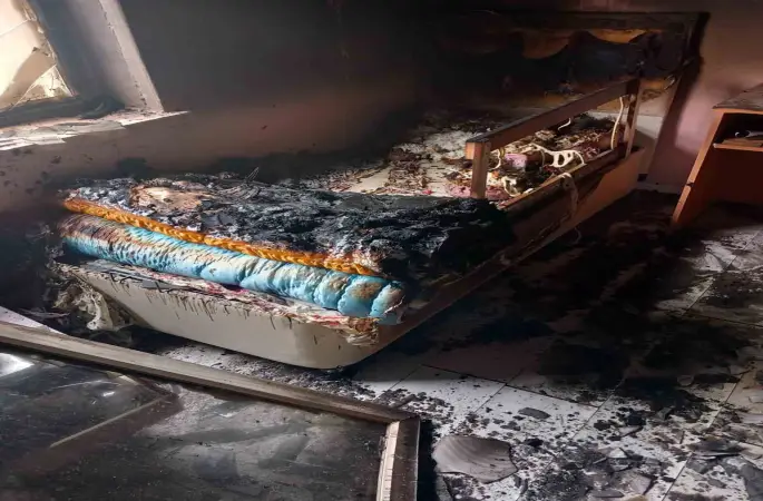 Nevşehir’de yıldırım düşen evde yangın çıktı
