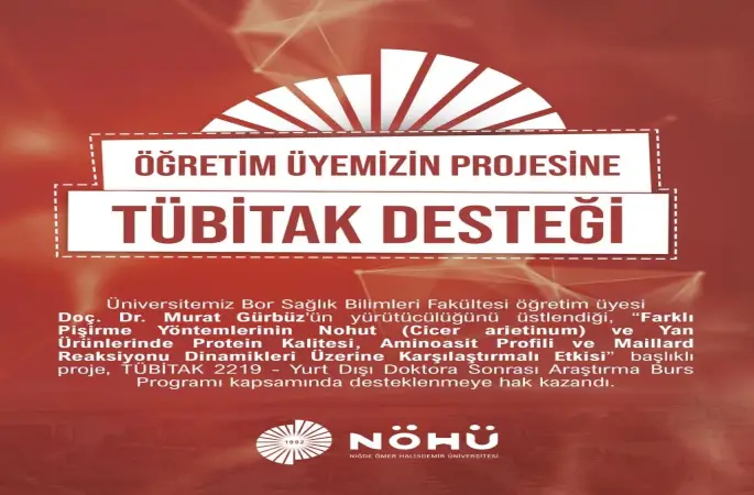 NÖHÜ projesi TÜBİTAK tarafından desteklenmeye hak kazandı
