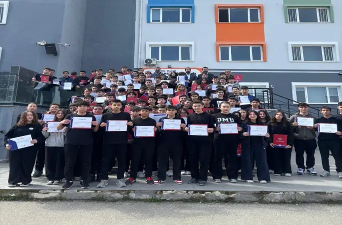 OMÜSEM lise öğrencilerine eğitim verdi: 116 öğrenci sertifikasını aldı
