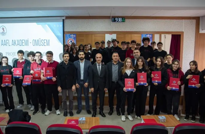 OMÜSEM’den lise öğrencilerine proje eğitimi: 120 öğrenci sertifika aldı
