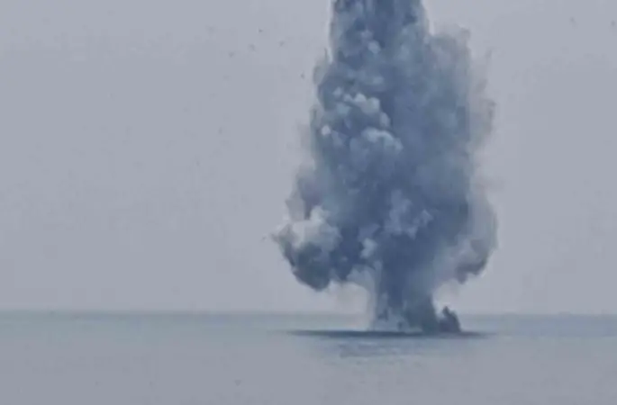 Ordu’da kıyıya vuran insansız deniz aracı imha edildi
