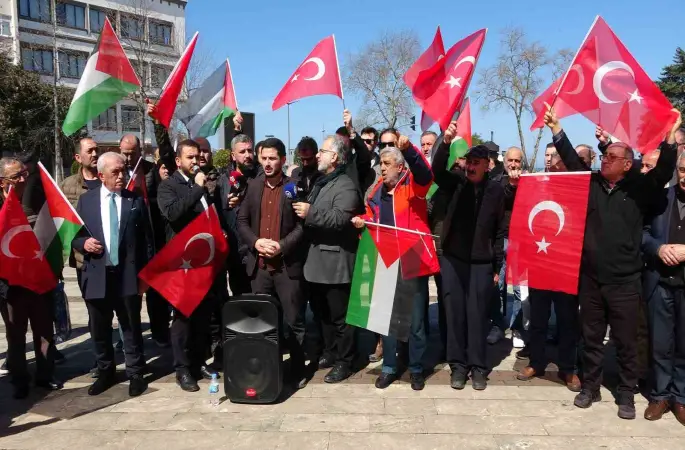 Ordu’da sivil toplum kuruluşları İsrail ve Amerika’ya tepki için toplandı
