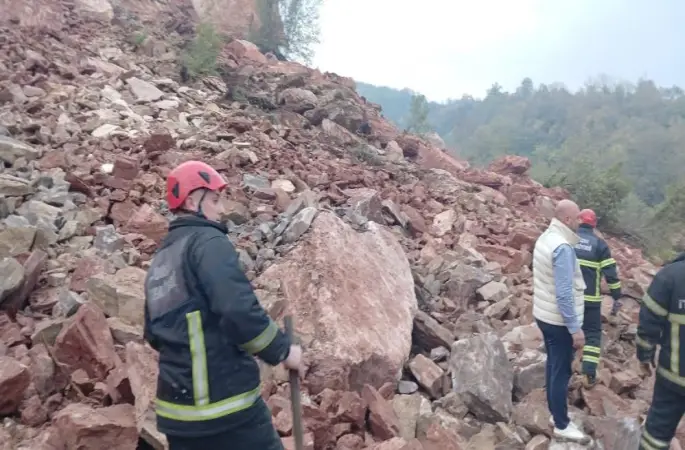 Ordu'da taş ocağında göçük: Enkaz altında kalanlar var