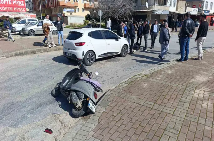Otomobil ile motosiklet çarpıştı: 1 yaralı
