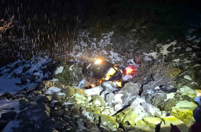 Otomobil şarampole yuvarlandı: 3 yaralı
