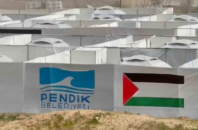 Pendik Belediyesi Gazze’de 600 kişilik çadır kent kurdu

