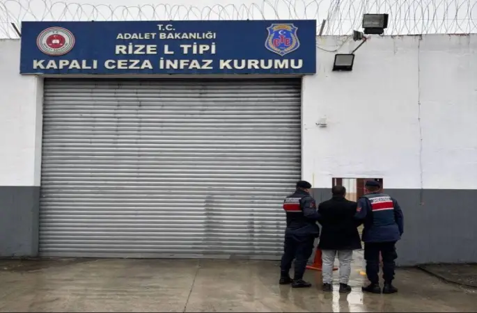 Rize’de hakkında 5 yıl kesinleşmiş hapis cezası bulunan şahıs yakalandı
