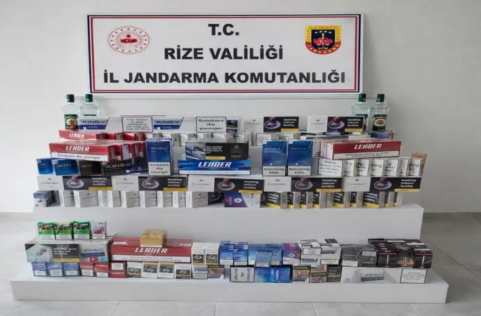 Rize’de kaçak sigara operasyonu

