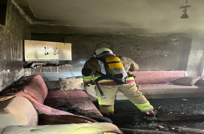 Samadağ’da ev yangını
