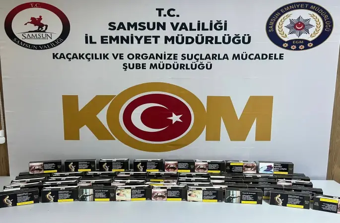 Samsun’da 11 bin 200 adet makaron ele geçirildi
