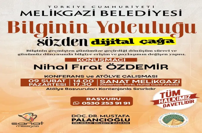 Sanat Melikgazi’de konferans ve atölye bir arada yapılacak
