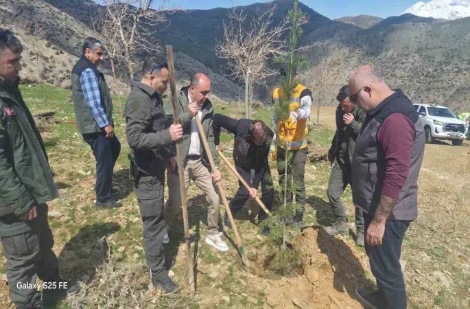 Sason’da şehitler anısına fidanlar toprakla buluşturuldu
