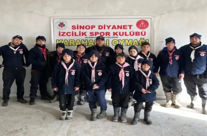 Sinoplu izcilerden zorlu kış kampı
