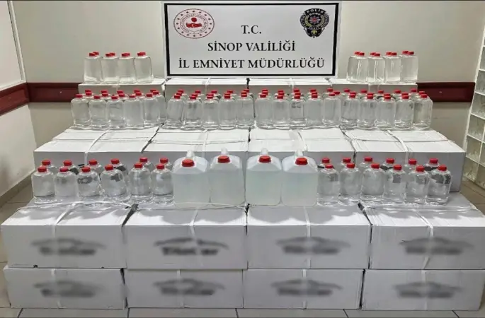 Sinop’ta 1080 litre etil alkol ele geçirildi: 1 gözaltı
