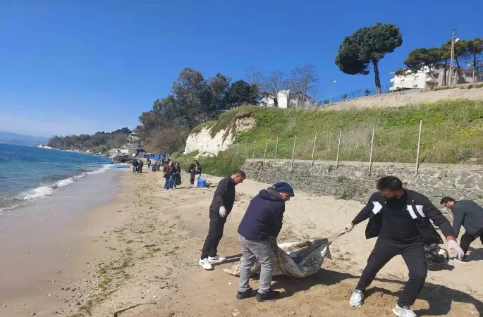 Sinop’ta sahil temizliği
