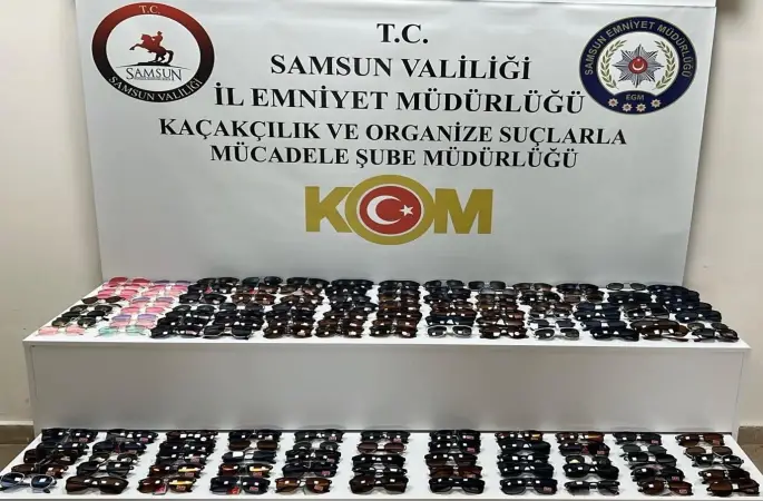Tekkeköy’de kaçak gözlük operasyonu
