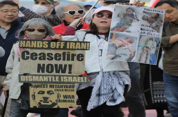 Tokyo’da Gazze’ye destek yürüyüşü
