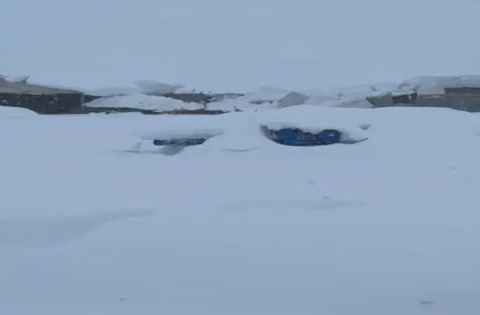 Tunceli’de kar yüküne dayanamayan iş yerinin çatısı çöktü
