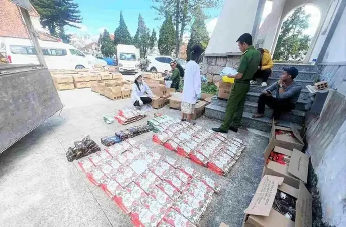 Vietnam polisinden sahte kahve deposuna baskın
