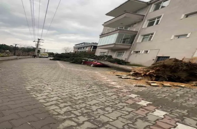 Yalova’da fırtına hayatı olumsuz etkiliyor
