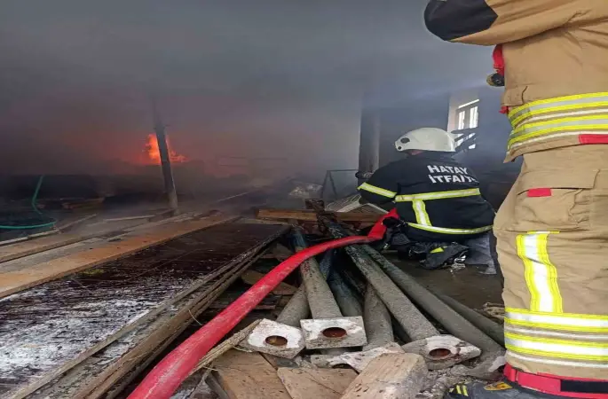 Yayladağı’nda müstakile evden alevler yükseldi
