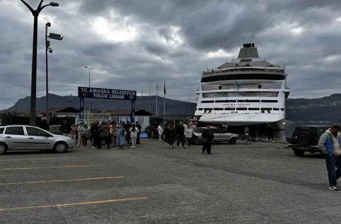 Yeni yılın ilk Rus turistleri Amasra’da

