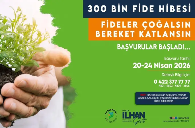 Yeşilyurt Belediyesi 300 bin adet fide dağıtımı yapacak
