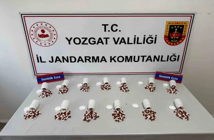 Yozgat’ta toplam 745 adet sentetik ecza hap ele geçirildi
